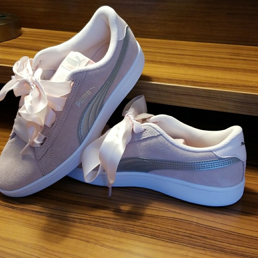 Pink Suede Puma Sneakers